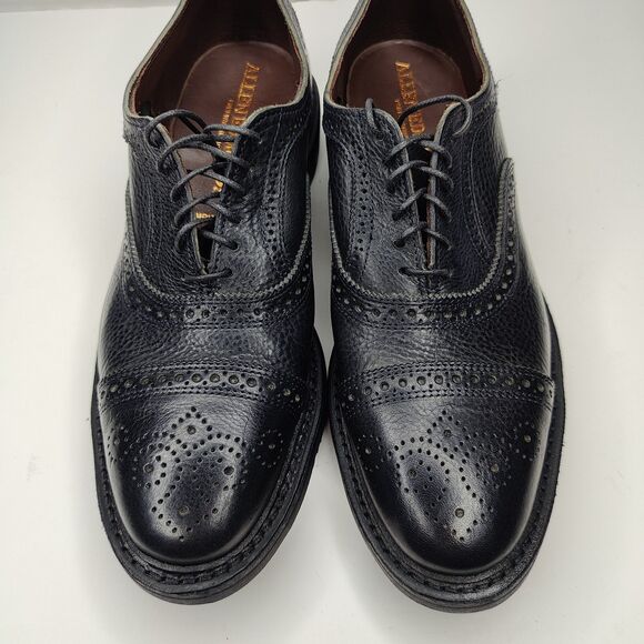 Allen Edmonds "Strandmok" Mens Cap-Toe Oxfords 9 D Black USA 5550 - Picture 4 of 12